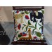 Suzani Embroidered Pillow Animal Indian Cushion Cover Boho Vintage Pom Pom Throw   222183237875